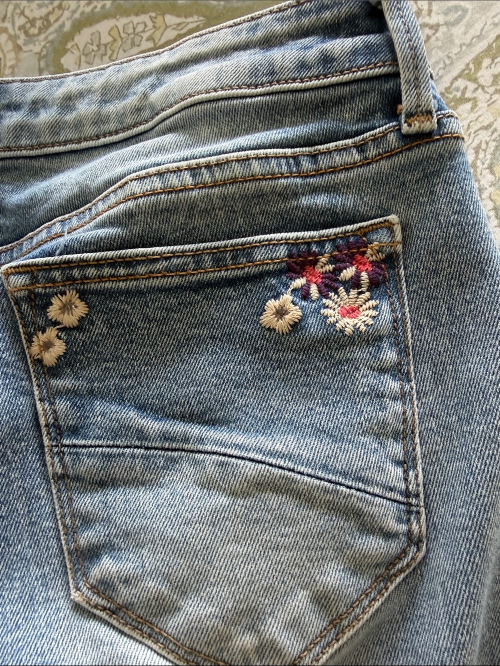 DRIFTWOOD Indie Embroidered Side-Panel Flare Jeans - Picture 6 of 8